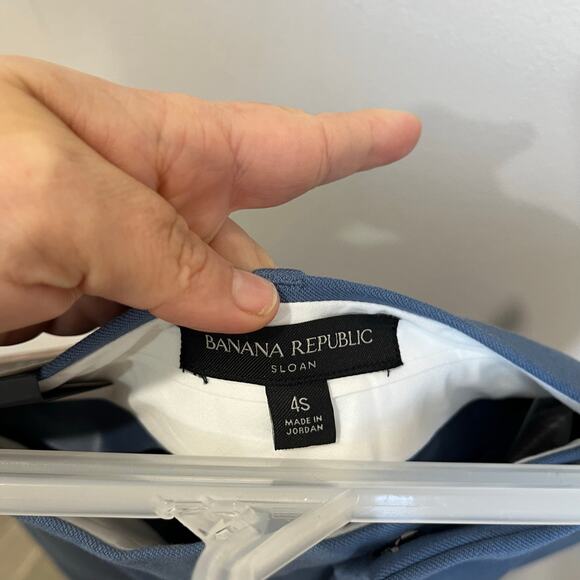 Banana Republic Modern Sloan Washable Bi-Stretch Ankle Pants Blue 4 Short - Picture 5 of 7